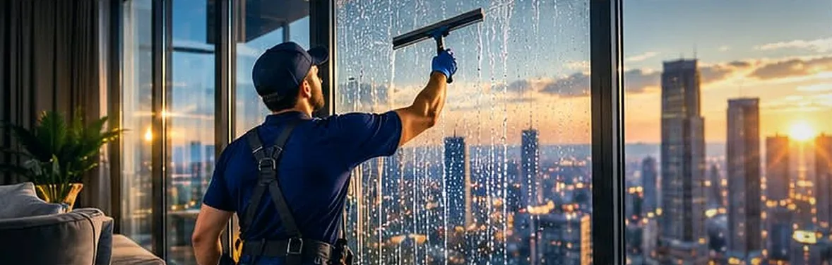 ניקוי חלונות וויטרינות — Power Wash בעבודה